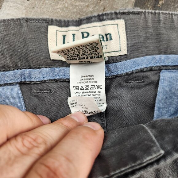 Mens LL Bean size 38x30 Standard Fit Canvas Outdoor Hiking Pants Shorts - Picture 7 of 10